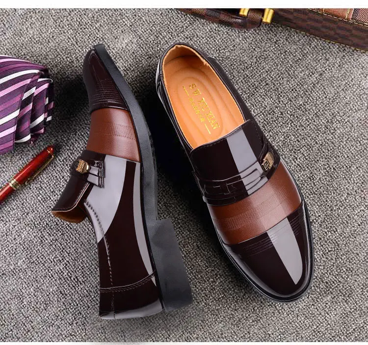 Business Official Office Large Size 13 Men Leather Shoes High Quality Cheap Casual Dress Shoes for Men