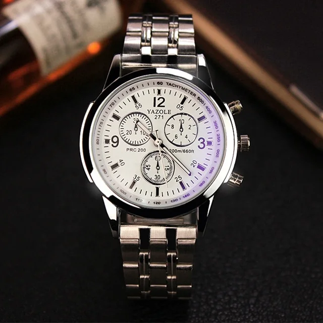 Yazole 271 мужские из нержавеющей стали Reloj модные деловые кварцевые часы по низкой цене