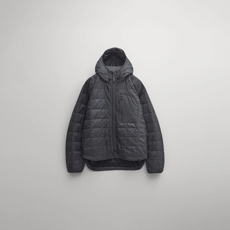 Custom Ultralight Eco-down Packable Jacket Internal Stowebag Transforms Jacket