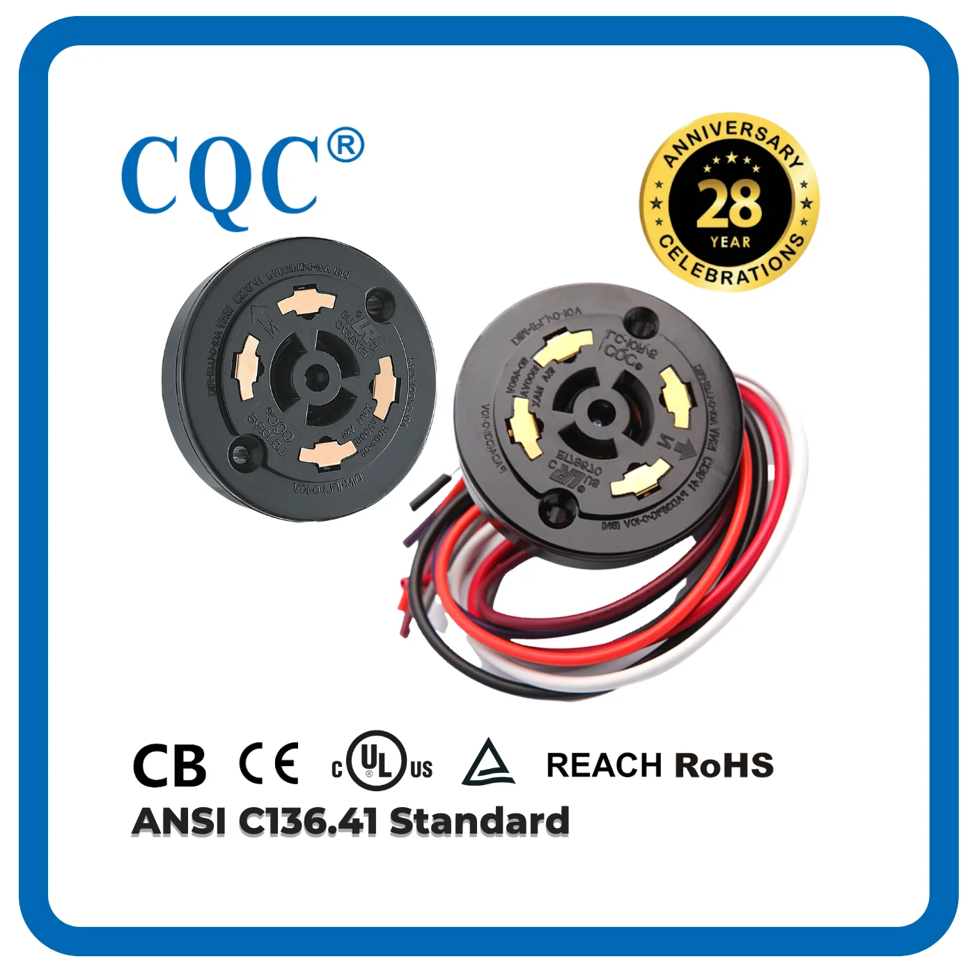 ANSI C136.41 NEMA 7 pin and 5 pin photo control receptacle for Smart City Lighting LC-10R/5