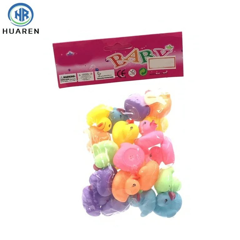 Pool Activity Custom Logo Multi Color Assortment Purple Blue Bulk PVC Assorted Mini Rubber Ducks