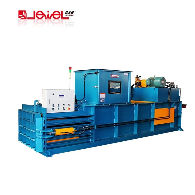 JEWEL Automatic Vertical Used Bottle Tire Baling Machine Hydraulic Scrap Cotton Cardboard Baler Machine For Sale