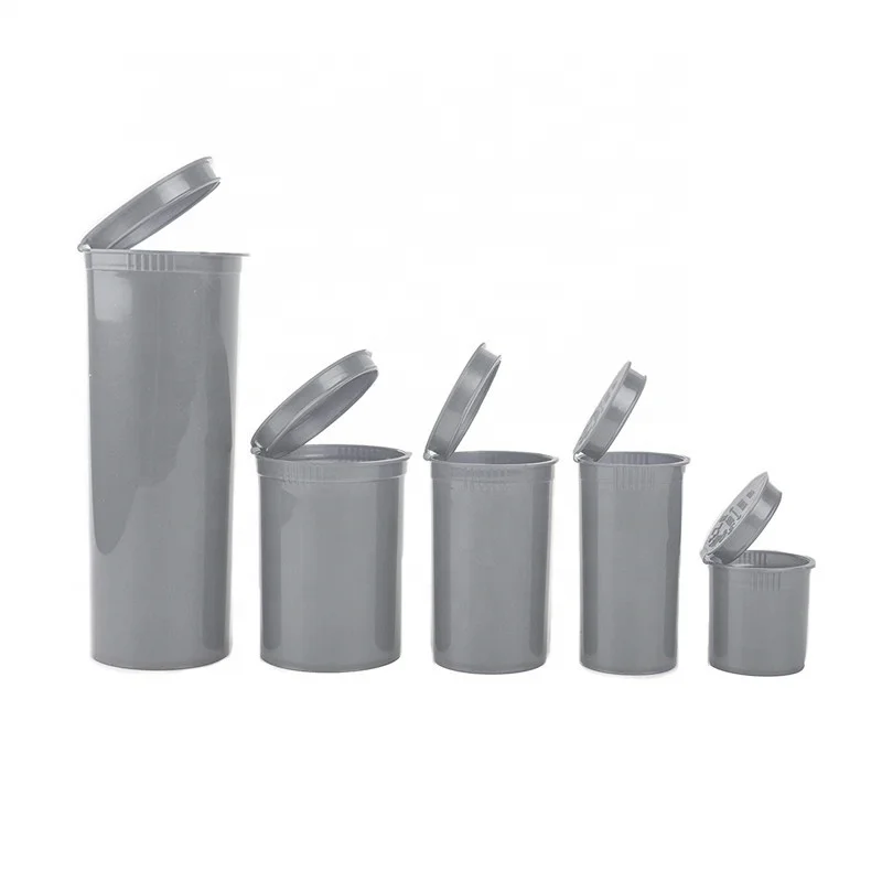 Rx Child Resistant Medication Dried Flower Plastic Pop Top Bottle