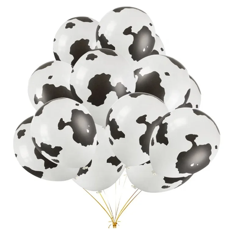 Латексные воздушные шары с коровьим принтом для детского дня рождения, свадьбы