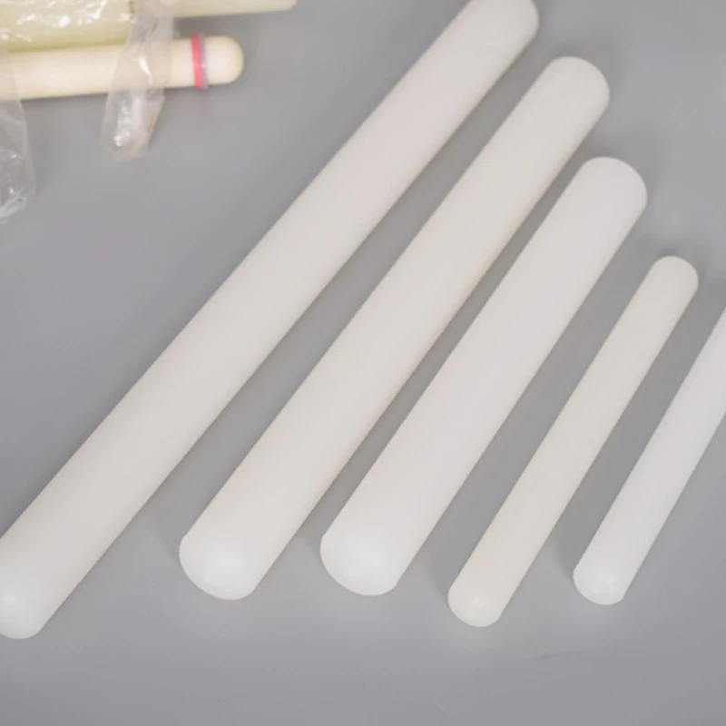 Non-Stick White Plastic Fondant Rolling Pin Multiple Lengths Optional High Quality Rolling Pins For Pastry Tools