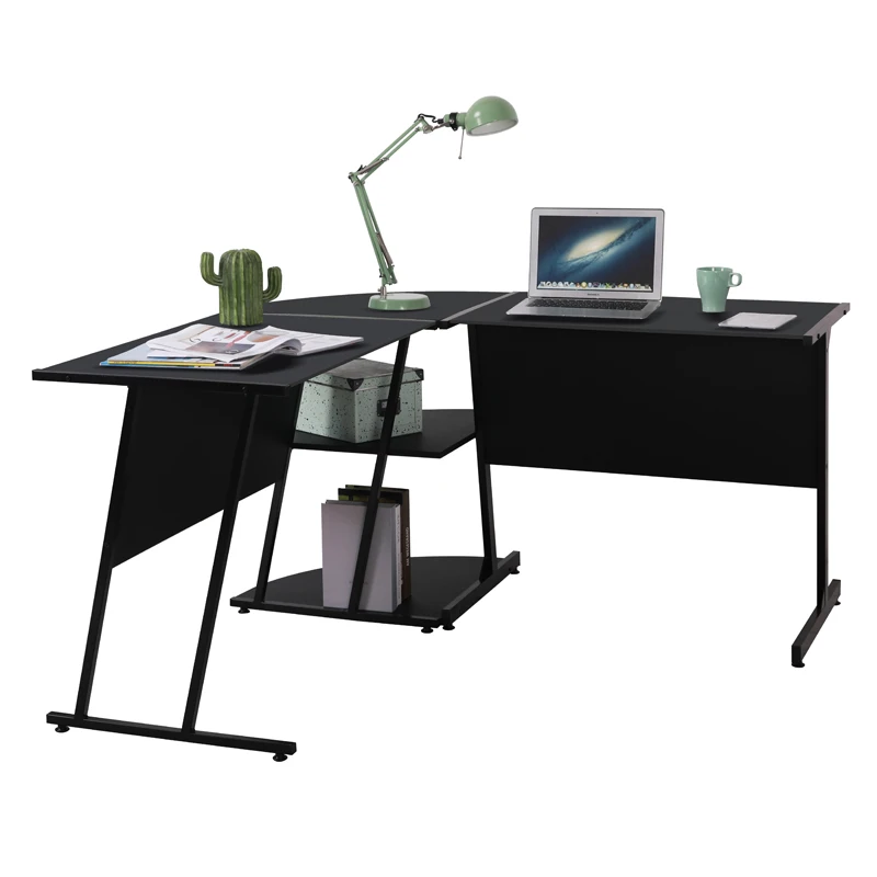 OEM Customized home office MDF Wood Steel PC Desk L Shape Gamer Table