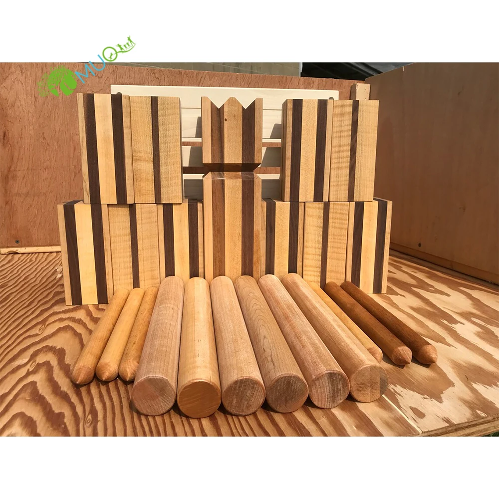 YumuQ Премиум деревянная игра в шахматы викингов Kubb с сумкой для переноски набор игр бросания на улице во дворе игры сада и газона