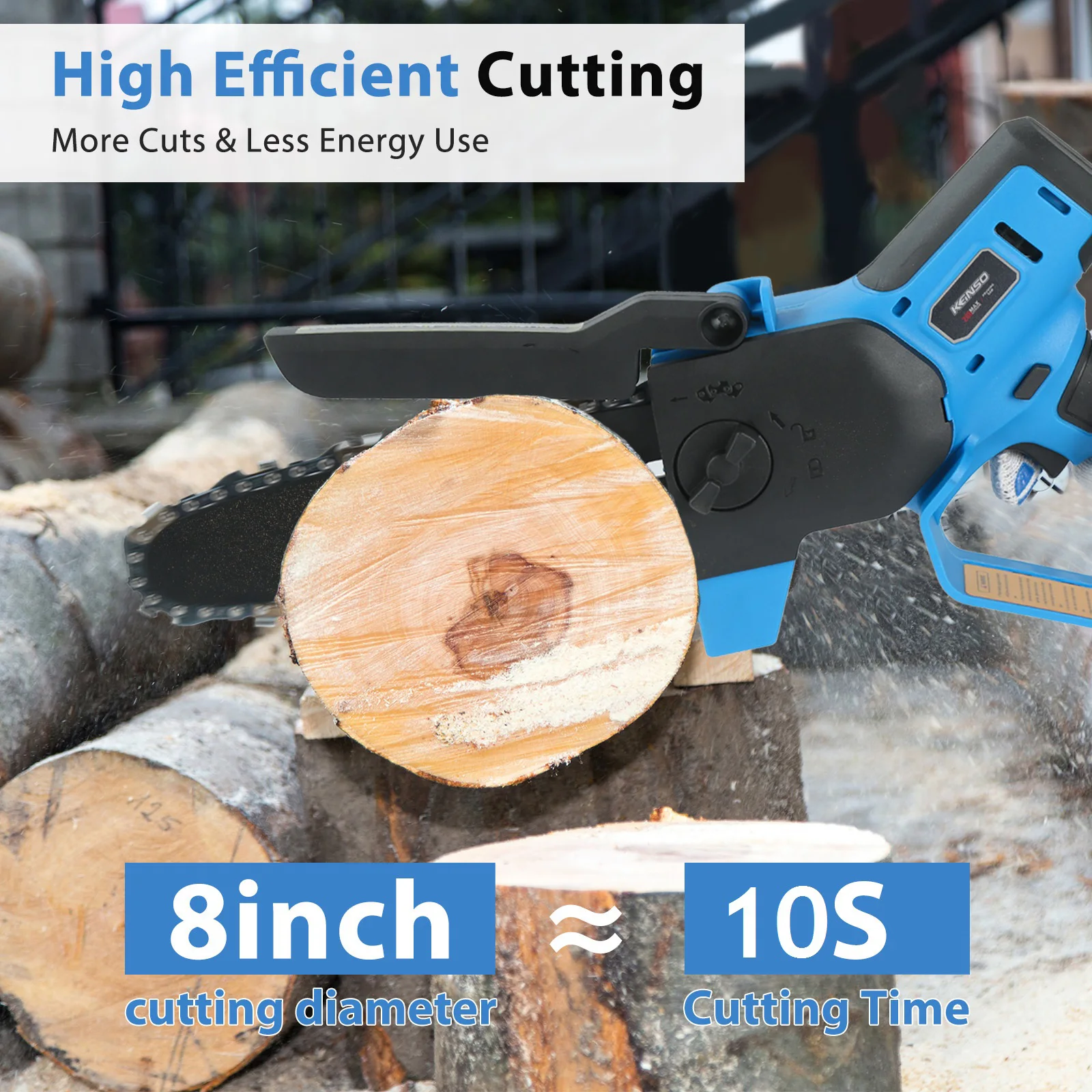 Popular  Mini Chain Saw Electric Garden Hand Tools Brush Motor Logging Cutter Pruning Garden Tool For 20V Battery