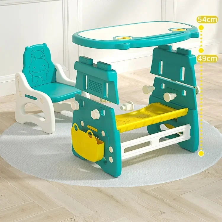 New Height Adjustable Children Activity Table Reading Study Desk Baby Dining Table And Chair Kids Play Table