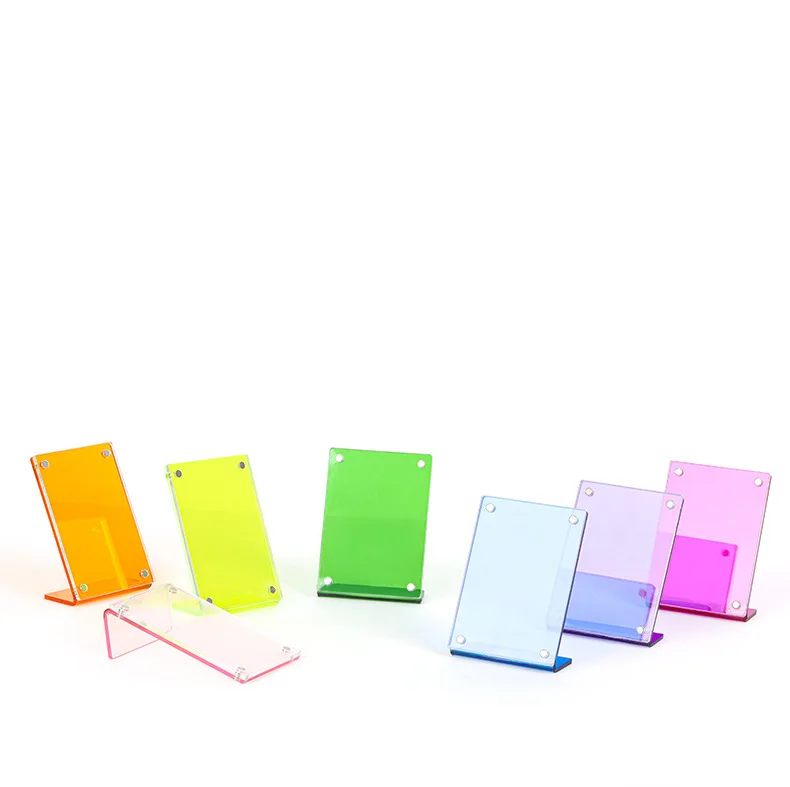 Europe market Home decor crystal 3 inch Photocard Instax mini Acrylic Frame Magnetic floating Photo Frame