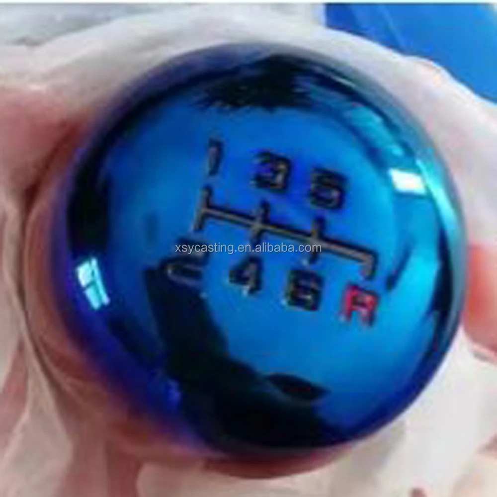 CNC Custom Titanium Auto Burnt Blue Gear Shift Handle Knob