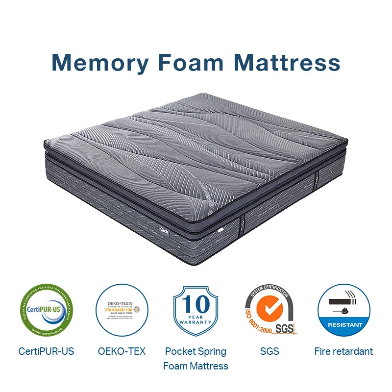 AIDI Source Factory Price Mattress King Queen Size Hotel Pillow Top Latex Foam Bonnell Spring For Bed Mattress Sets In A Box