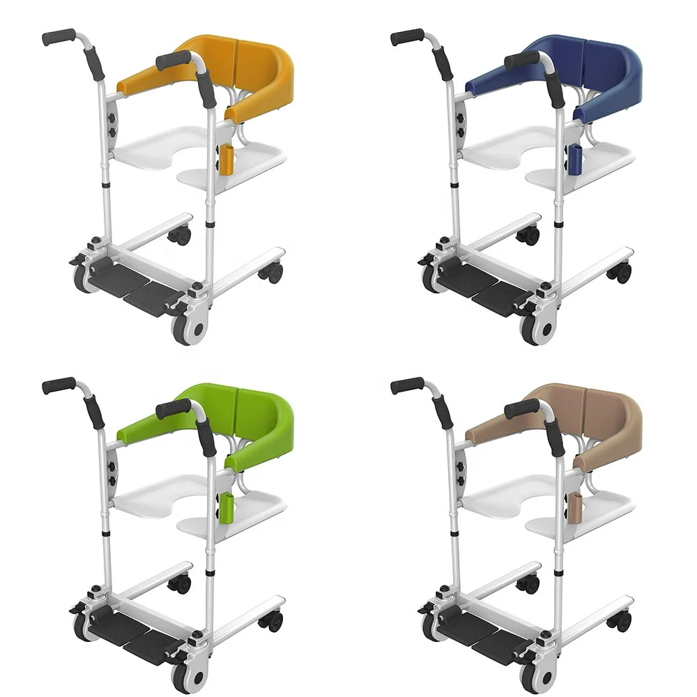 
2021 Unique ! Detachable wheelchair Patient transfer chair commode chair with wheel 