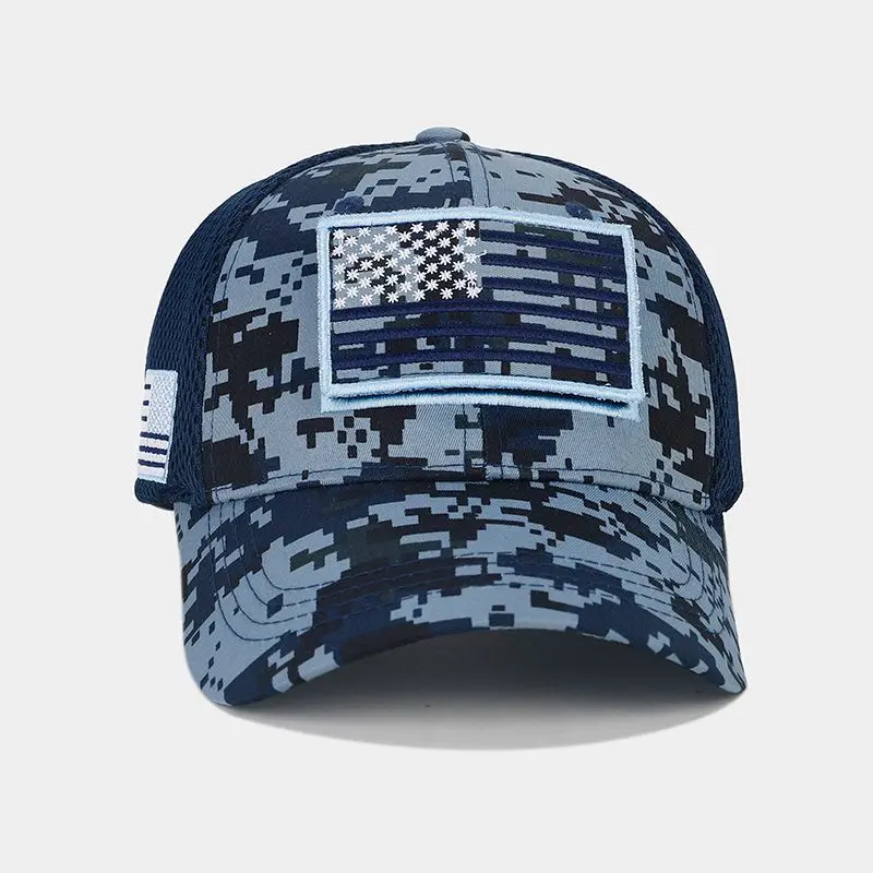 American flag washed old baseball caps for men and women European and American outdoor fashion peaked hats trendy hats