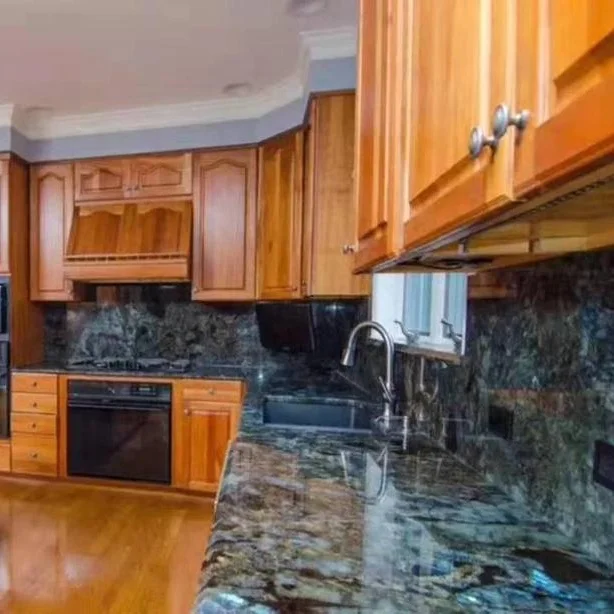 Современный синий лимонский гранит столешница полированный кварц для кухни и отеля материал из натурального камня