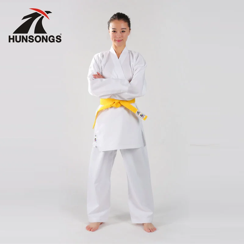 Ali baba online store karate competition and training White Twill canvas karate suit wkf