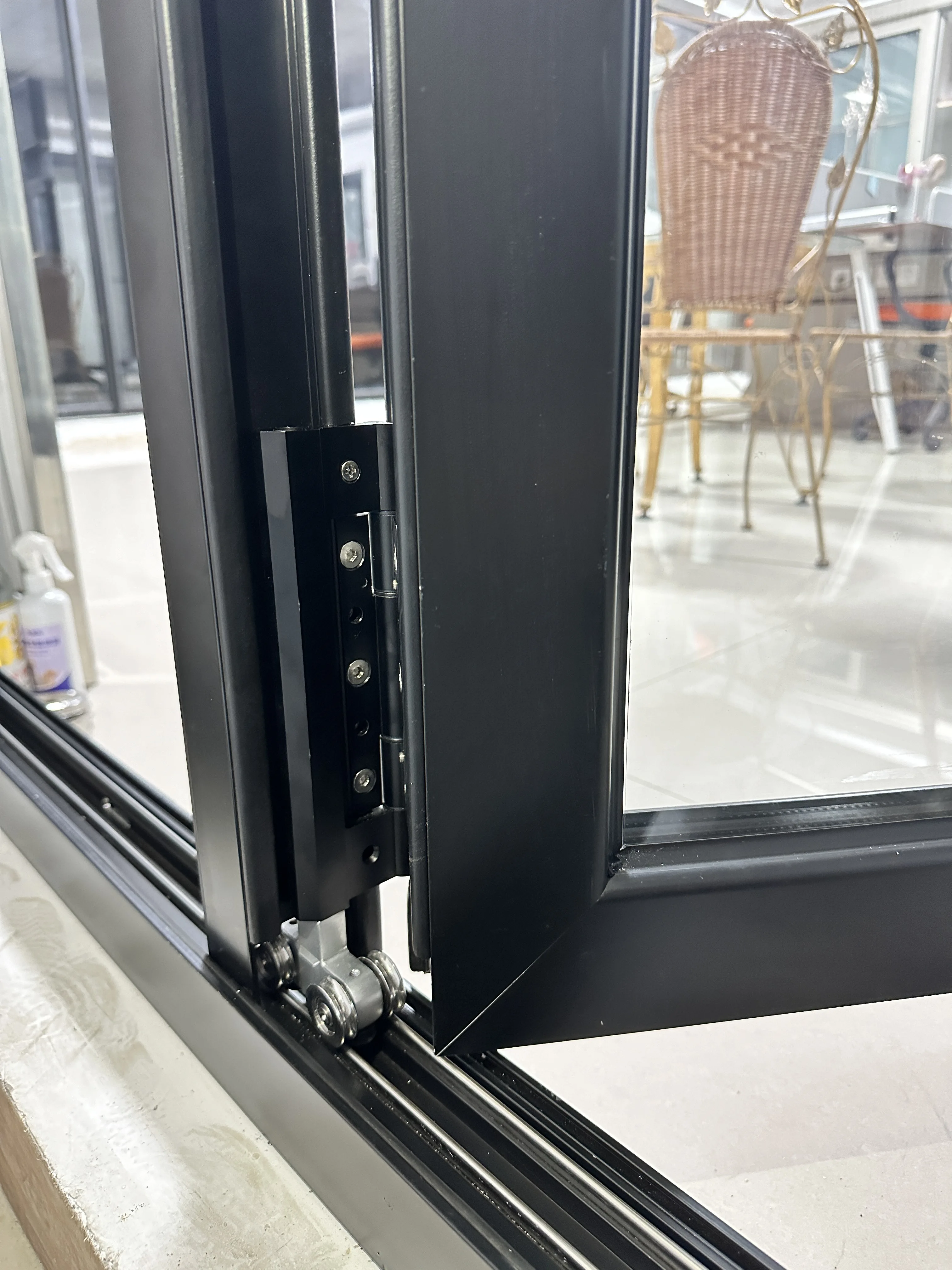 Aumegi American NFRC Glass Panel bifold Doors Aluminum Bifold Glass Patio Door