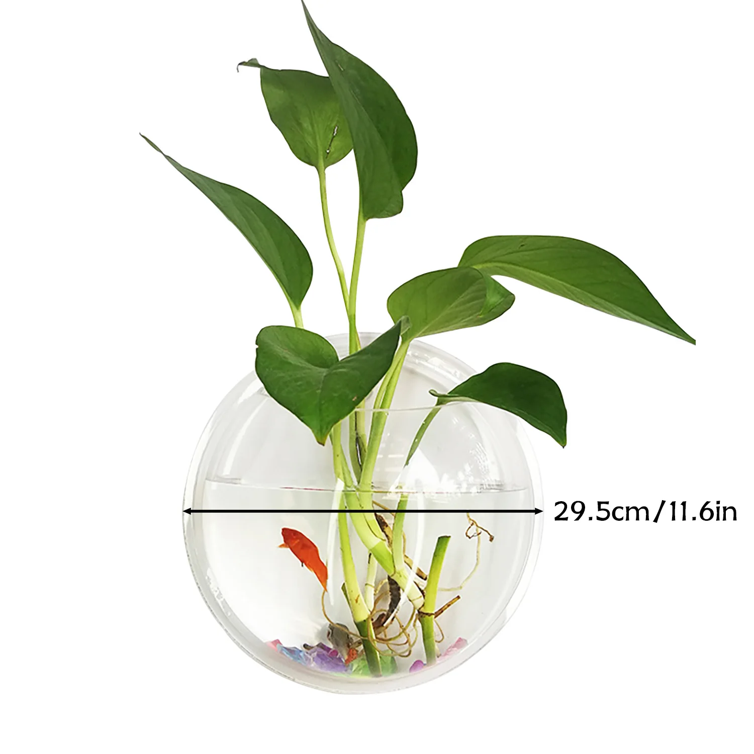 3pcs 29.5cm popular creative transparent acrylic hanging fish tank wall-mounted transparent acrylic flower pot decoration