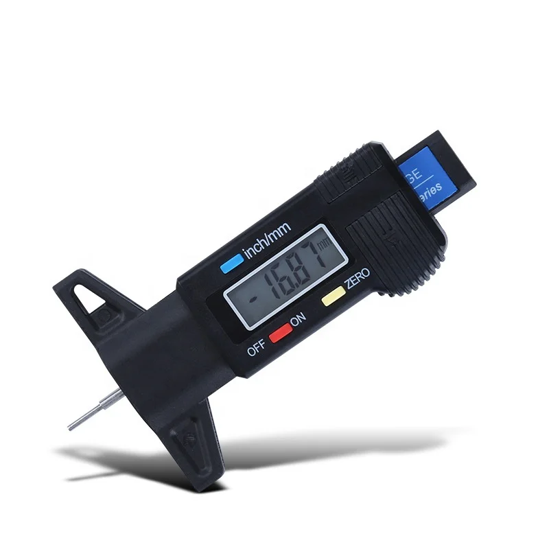 New Electronic Digital Display Tire Depth Ruler 0-25mm Depth Vernier Caliper Tire Ruler