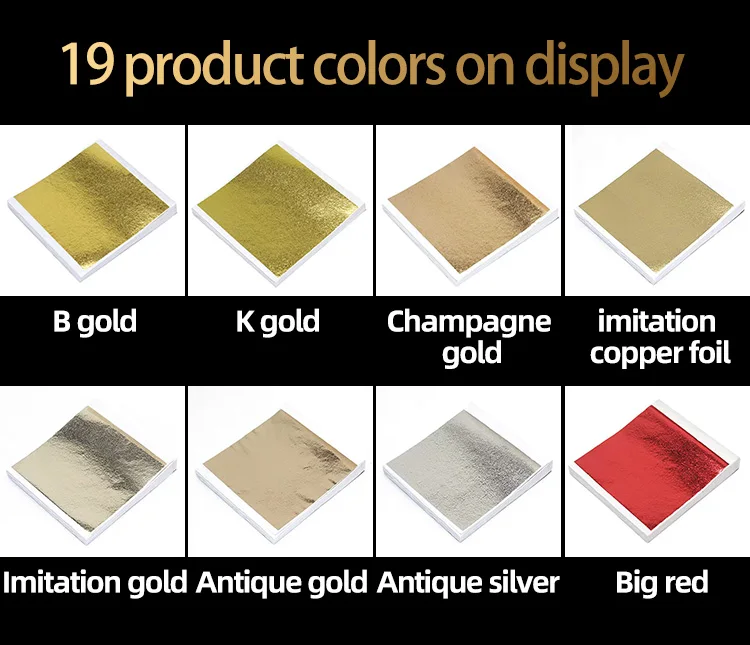 14*14 cm 1000 Sheets per Pack Alloy Foil Decorating Wall Ceiling Art Crafts Rose Gold leaf sheets Hot Stamping Leaf Foil Paper