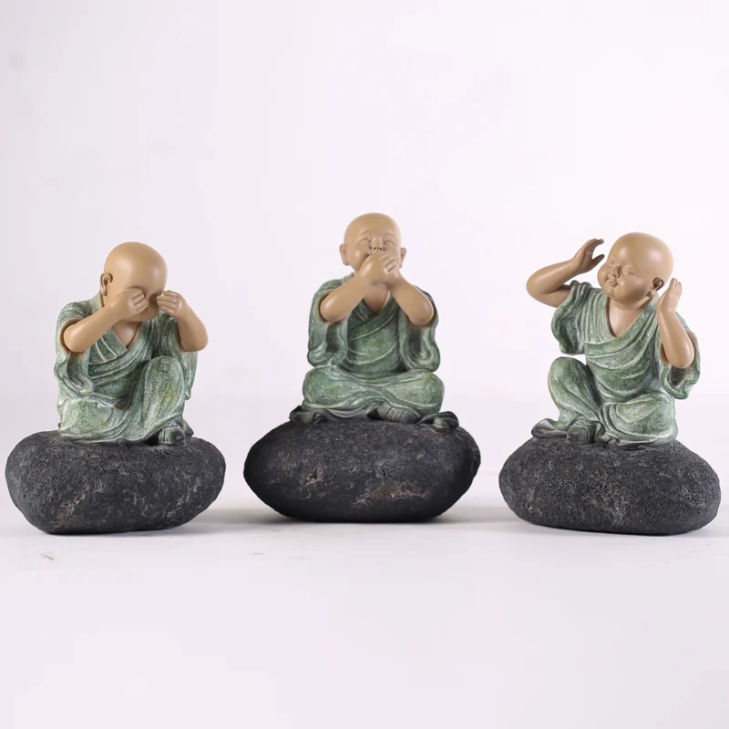 Little China Zen KungFu marble Statue Home decor Decoration Figurines stone antique imitation crafts ornament shaolin Monk