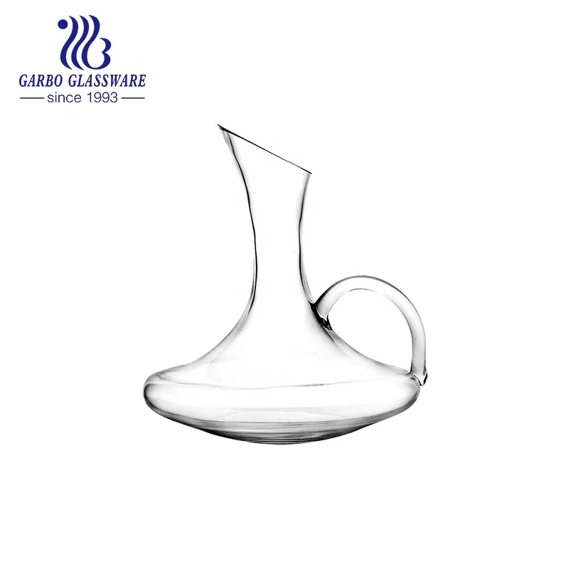 Flat Mouth Blowing Wine Decanter Europe 1500ml Home bar Use glassware Wine Serving Glass Whisky Decanter OEM Design Decanter
