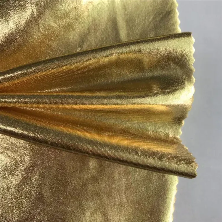 China Manufacturer Wholesale Luxury fashion gold fabric for dress sexy swimwear fabric