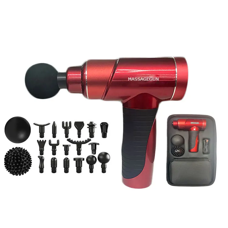 Rechargeable High-grade ABS 17 heads Fascia Massager with Storage Box Electric Muscle Fascia Massage Gun