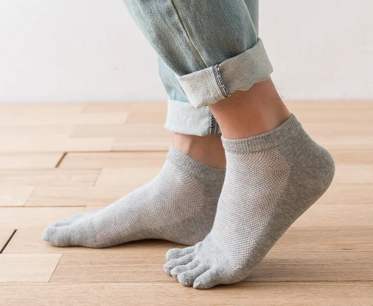 Men Five Finger Toe Socks Cotton Crew Casual summer Socks