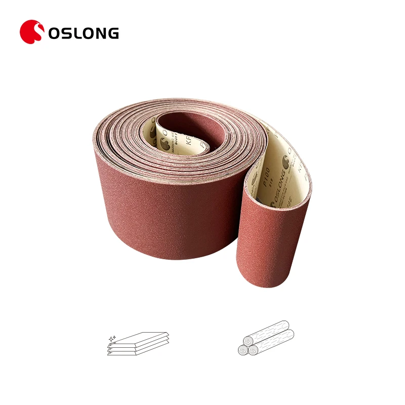 Oslong Aluminum Oxide Red Sandpaper Polishing Metal Sanding Belts