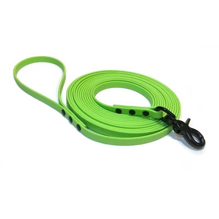Customized Logo Color Luxury Fashion PVC  Coated Nylon Dog Training Leash Waterproof Durable PVC Dog Lead