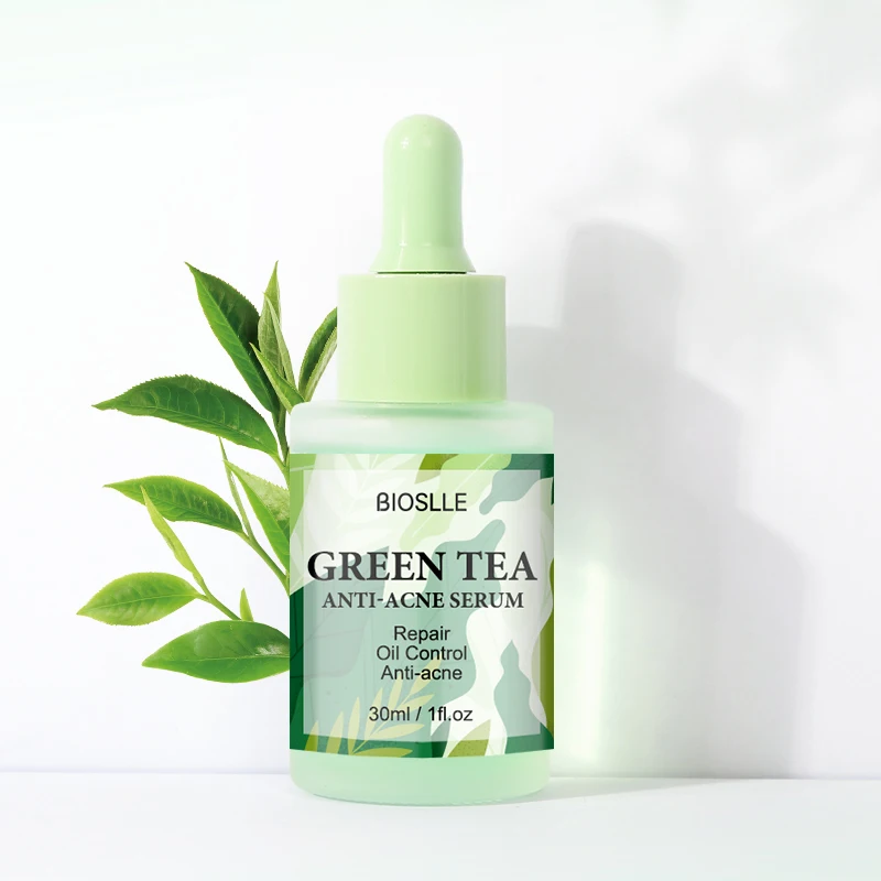 BIOSLLE Green Tea Oil Control Pore Shrink Face Serum Whitening Remove Dark Spots Improve Acne Blackheads Dry Skin Care Korean Co