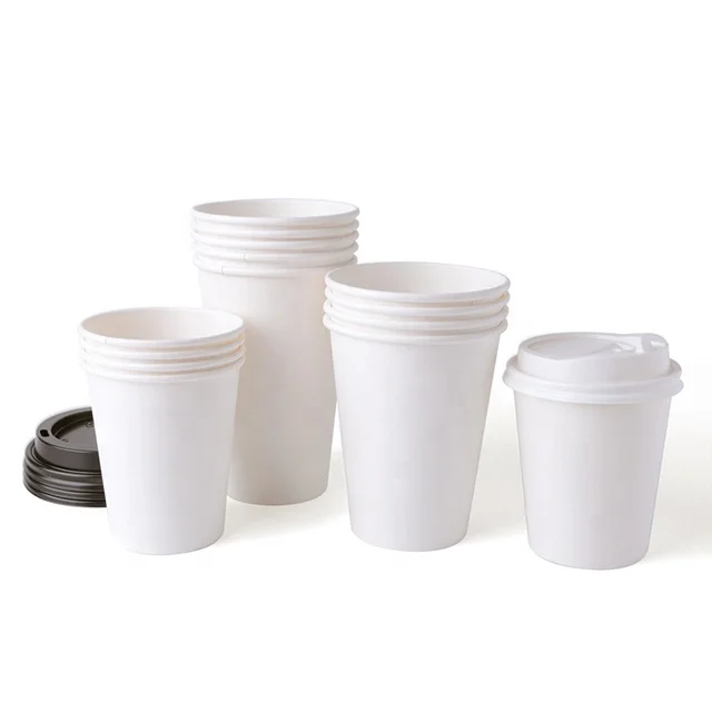  4oz 6oz 8oz Одноразовые Белые Бумажные стаканчики для чая с крышкой pla бумажный стаканчик