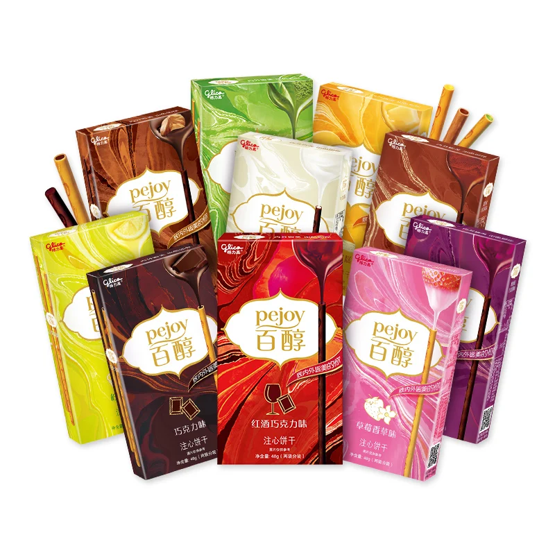 Best selling Pocky Biscuit Stick Coated with Chocolate A variety of flavors of stick-coated biscuits are newly launched 55g