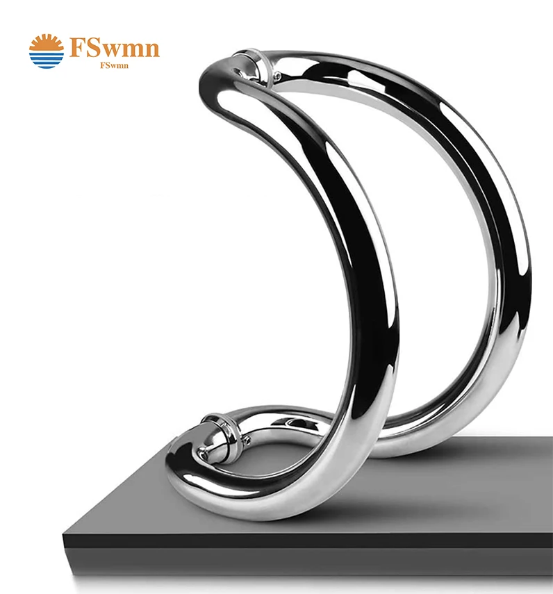 Большая стеклянная дверная ручка для ванной комнаты офиса отеля типа C