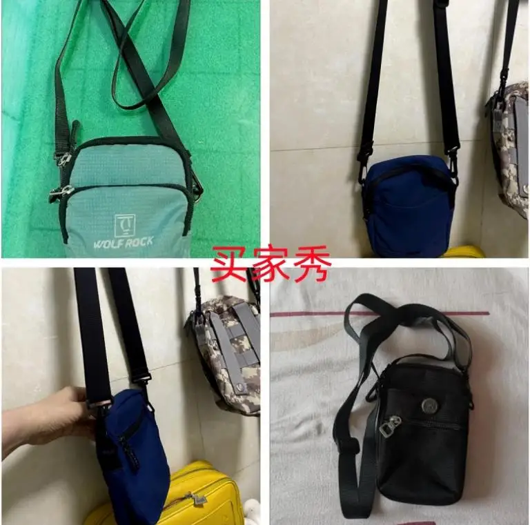 High quality pure black wide shoulder bag shoulder strap