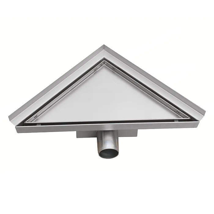 High Quality SUS304 Stainless Steel Corner Drain Concealed Hair Catcher Shower Drain Invisible Bathroom Floor Drain
