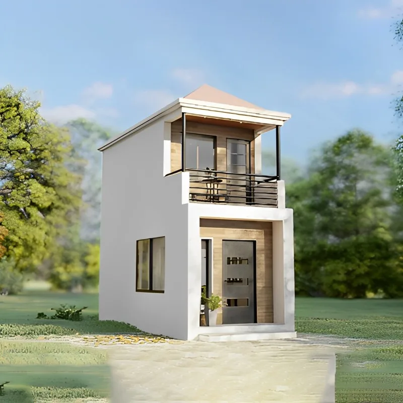 Cheap Price 2 Storey Small Prefabricated Tiny House Ready Made Mini Luxury Modular Modern Design With Bedroom Prefab Home Villa