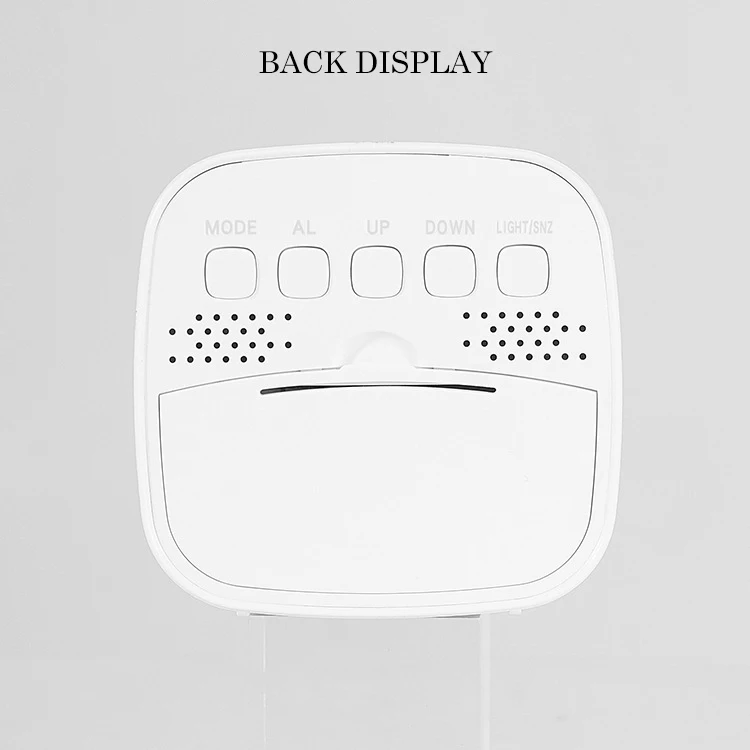 Wholesale Small Luminous LCD Digital Alarm Clock With Date Week Temperature Humidity Battery Powered Bedside Table Clock