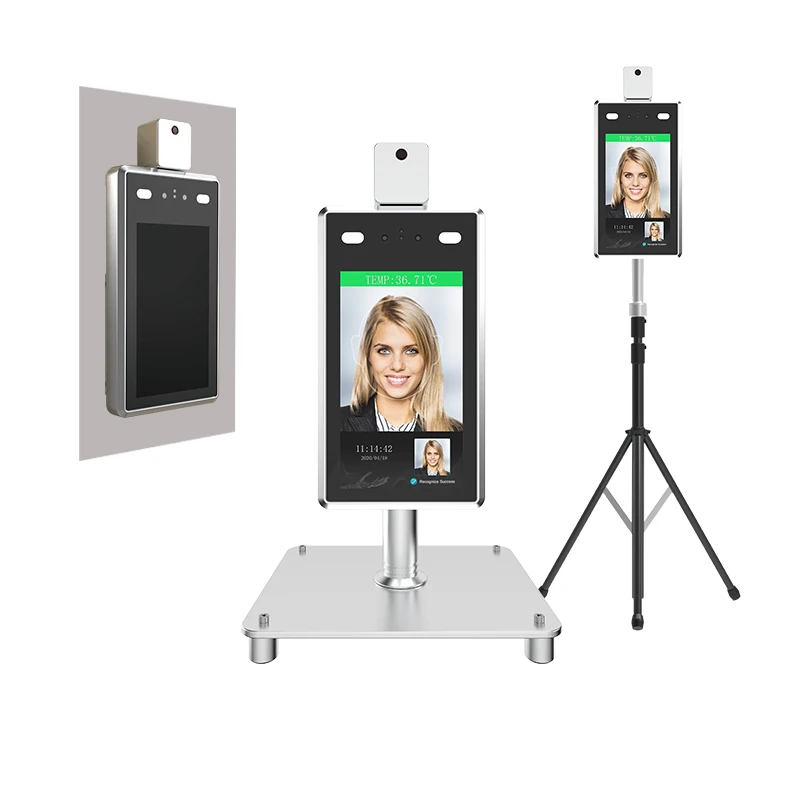 Сканер температуры тела AI с распознаванием лица, камера с немецким датчиком