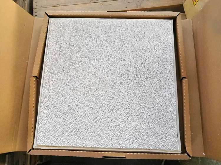 Molten Aluminum Casting Filtration AdTech Refractory Ceramic Fiber Foam Filters Plate Price For Aluminum Foundry