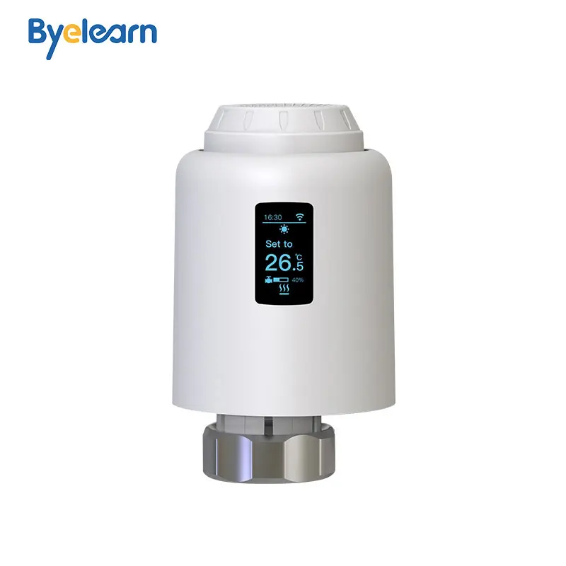 New wireless M30*1.5mm underfloor heating smart trv external thermostat zigbee 3.0 trv tuya thermostatic valve