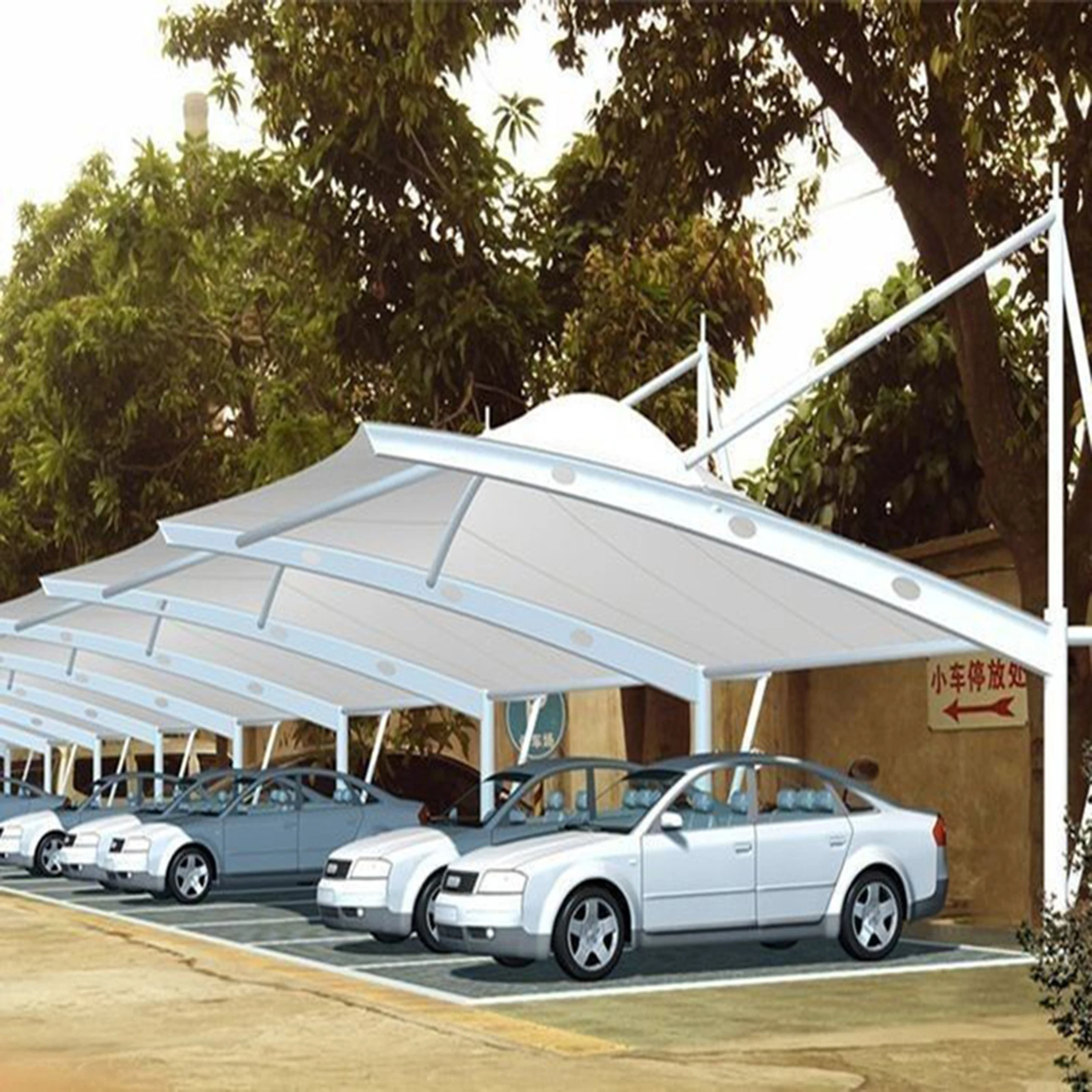 Wholesale Bestselling Membrane Structure Roofing Car Garage Tents Sunshade Carports Car Parking Sheds