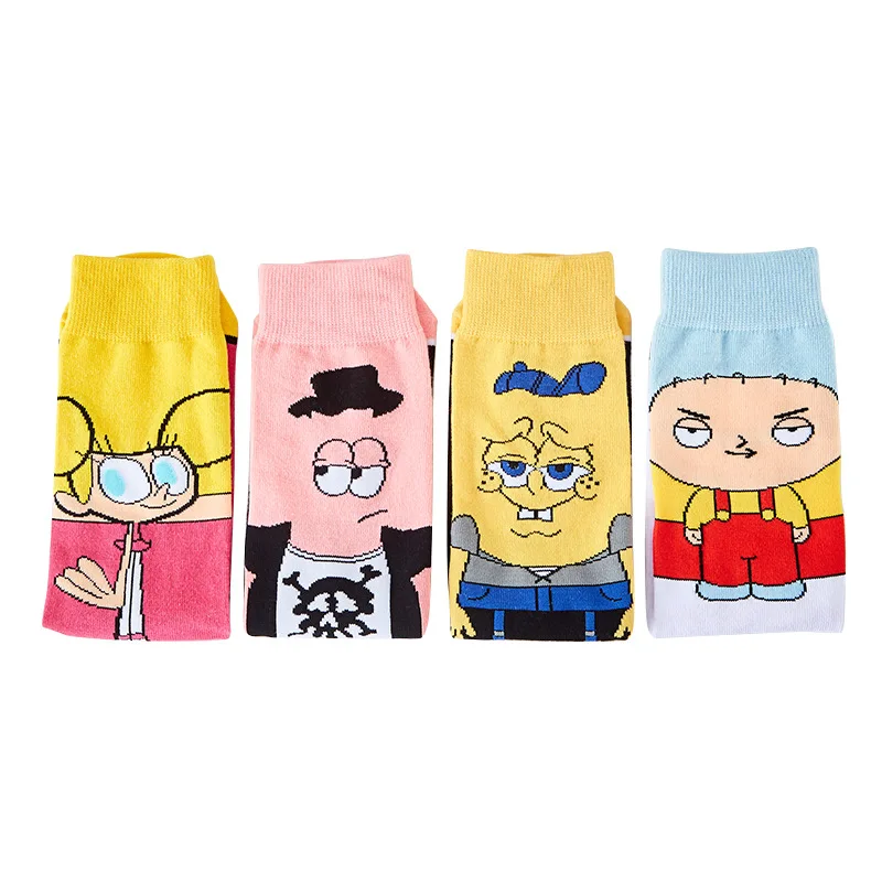 New men and women cartoon anime neutral cotton stockings factory wholesale sports and casual straight tube tide socks