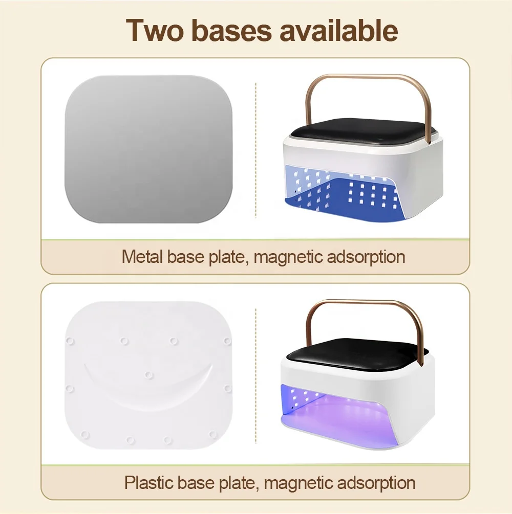 2 In 1 Hand Pillow Curing Uv Gel Light Lamps 218w Portable Cordless Professional Rechargeable Uv Led Nail Lamp For Nails