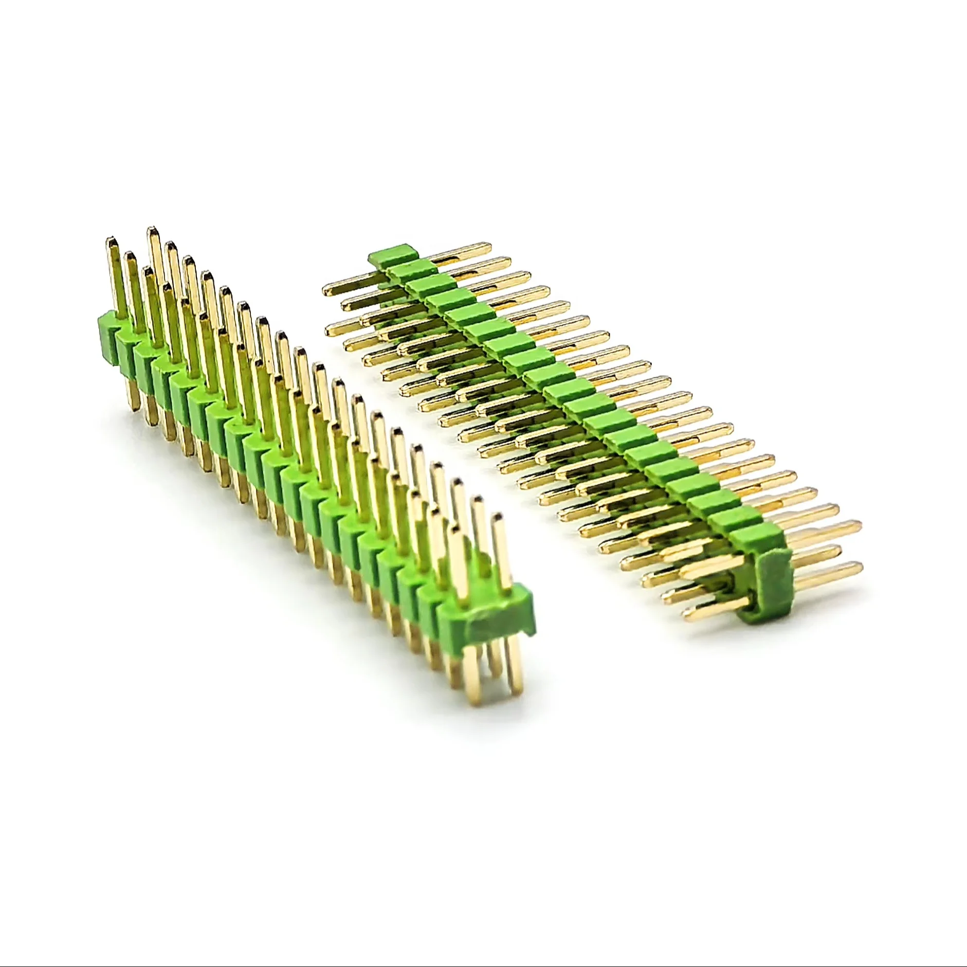 2.0mm Pitch Pin Header Dual Row Straight SQ0.5mm H:2.0mm 2*1P-2*40P Green