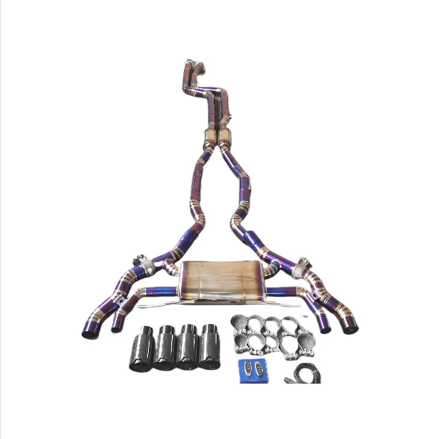 Titanium Burning purple /gold /blue valved exhaust catback for X3M F97