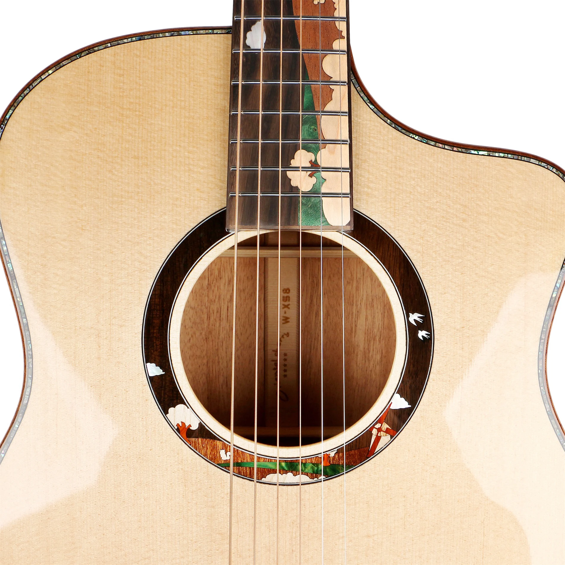 New arrival all solid custom guitar luxury top grade spruce hand made guitar artiful for sale W-XS8