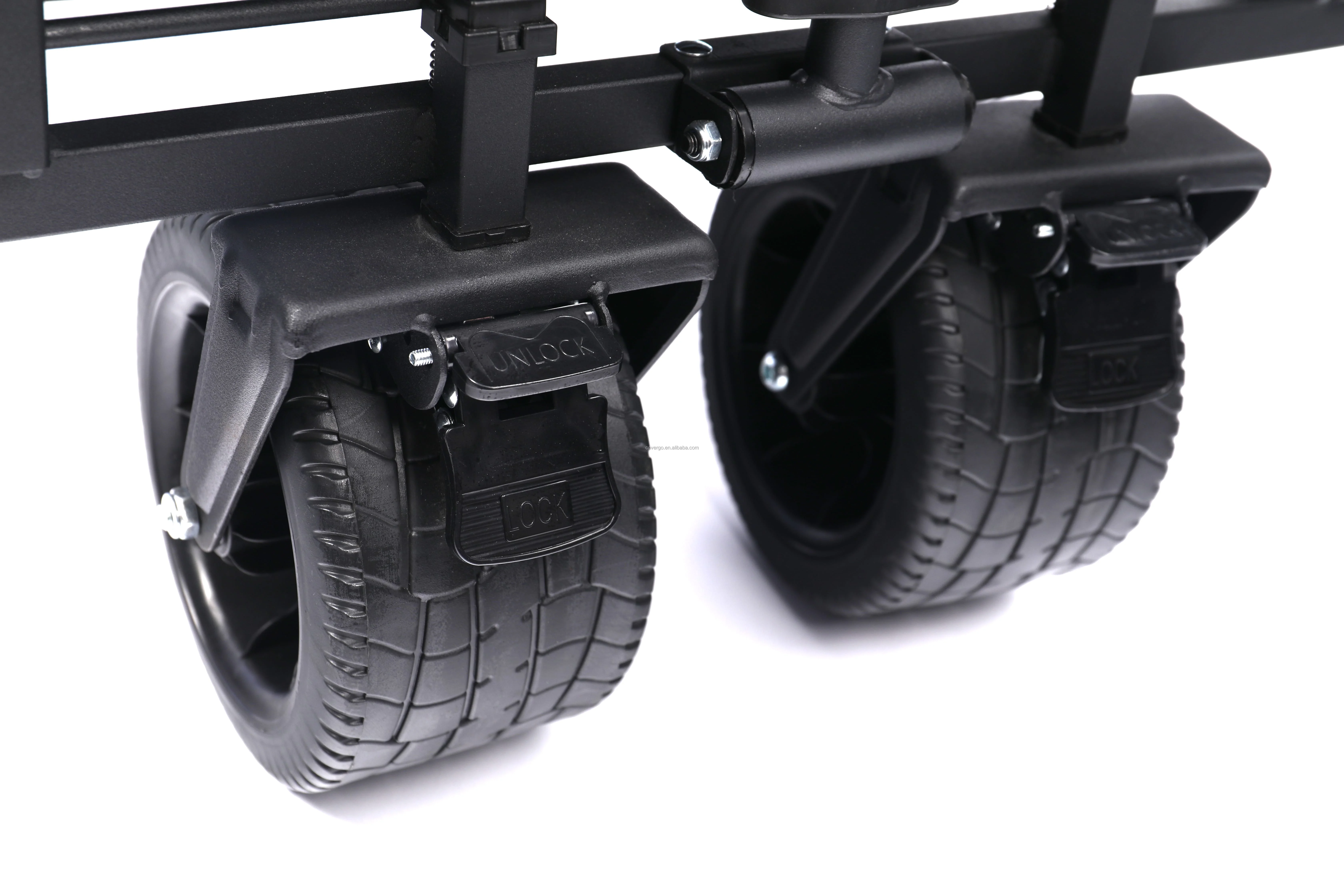 Heavy-Duty Camping Cart Multiple Pockets Folding Wagon Sofa OEM Customizable Enclosed Brakes Multiple Use Oxford Cloth Folding