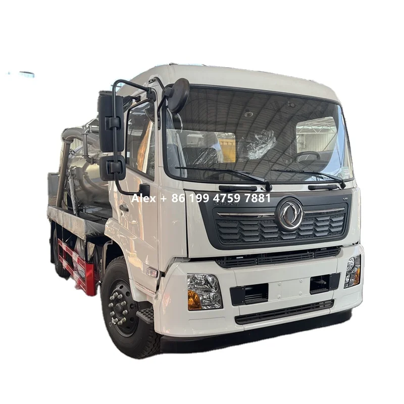 4x2 Dongfeng Euro 6 diesel 230hp cummins engine 10cbm 12cbm sewage suction truck